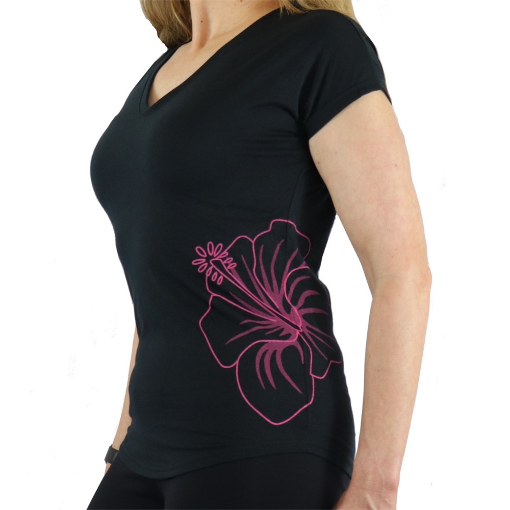 Hawaiian Hibiscus Tattoo Semi Fitted T-Shirt